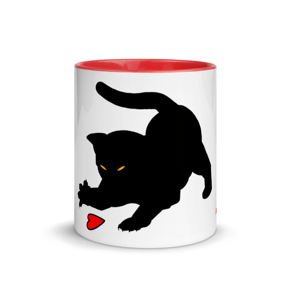 Kitty Cat Mug with Color Inside